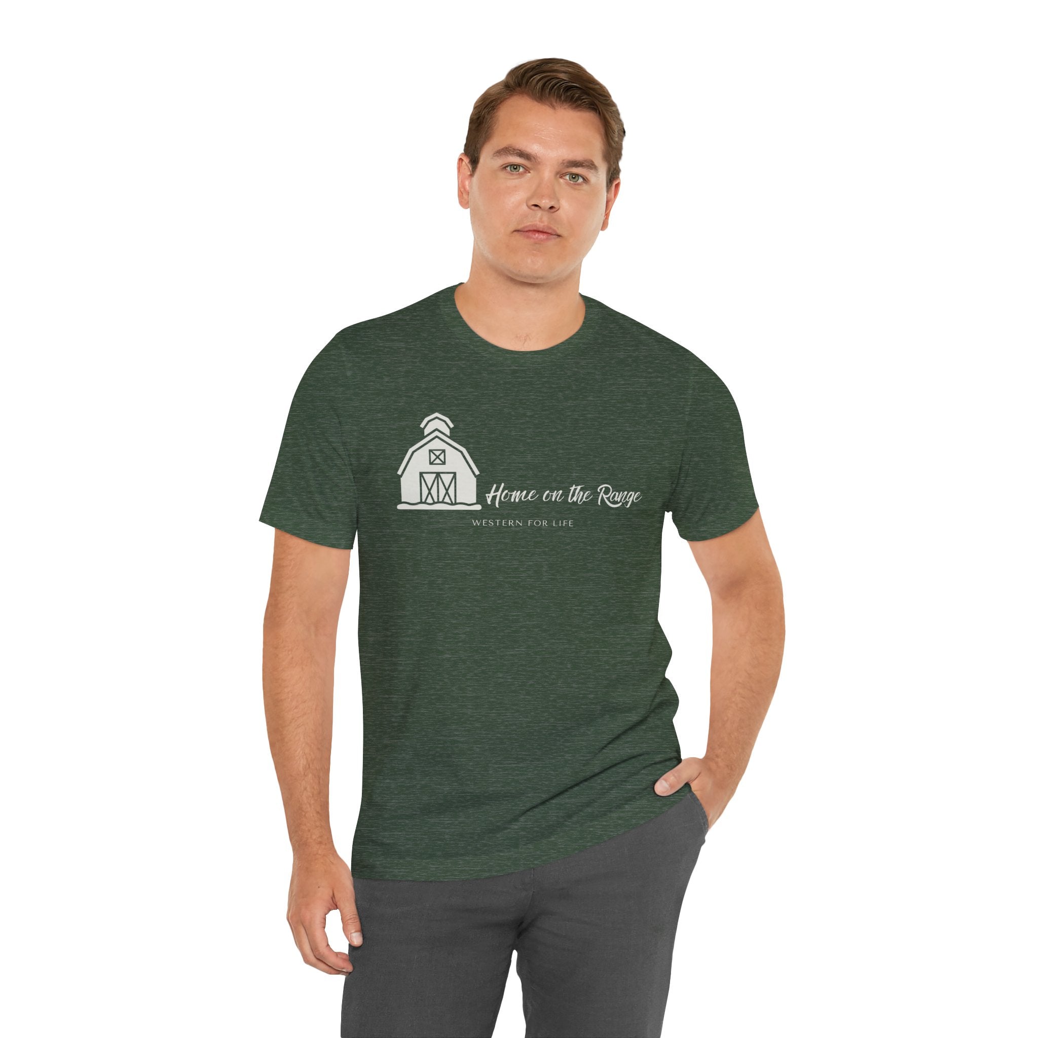 Home on the Range Rustic Farmhouse Barn Shirt: Western For Life Collection