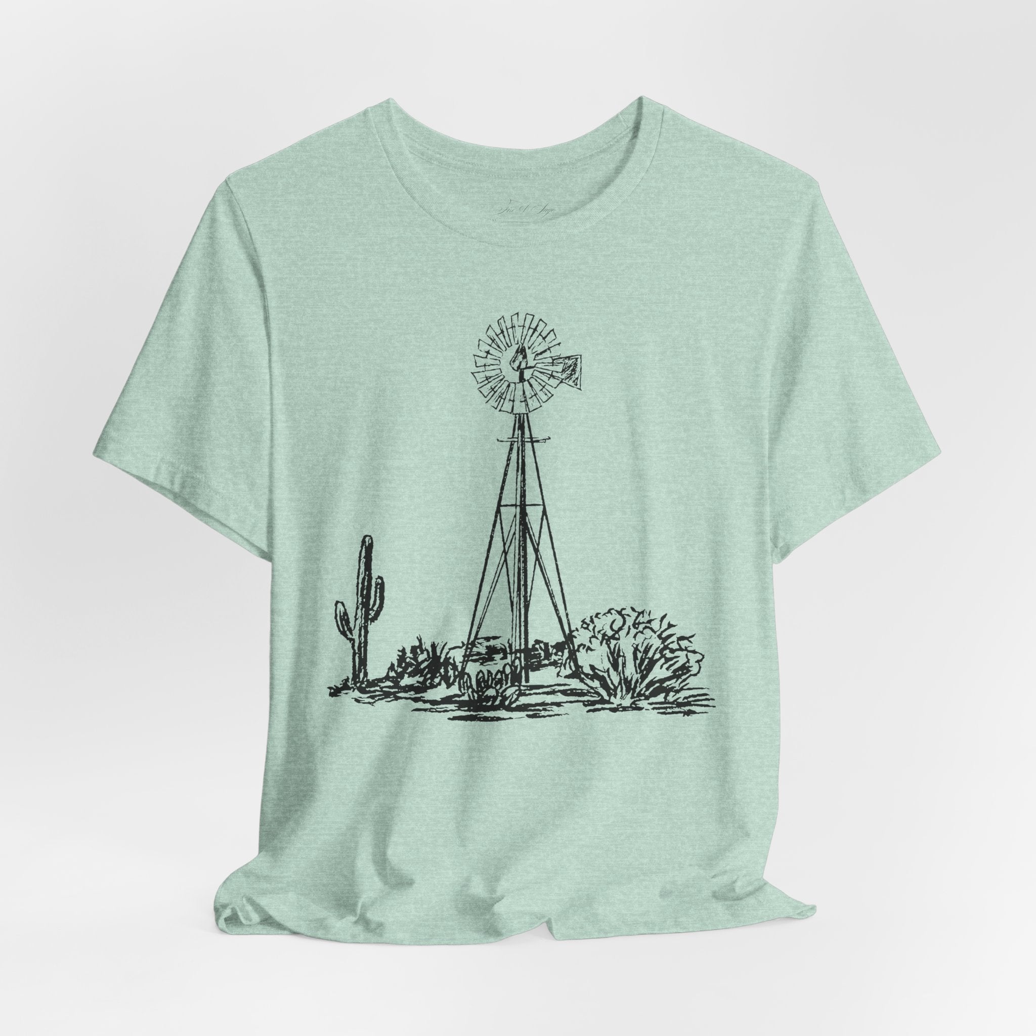 Desert Windmill Tee | Western Cactus T-Shirt